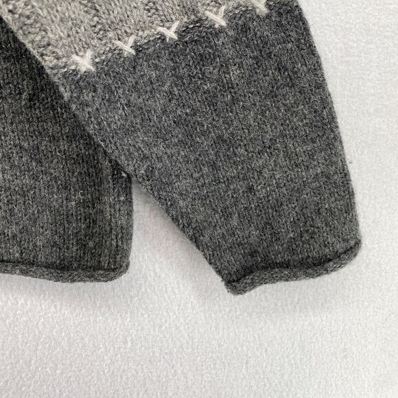 NEWTON TRADING CO. Sweater Womens XL Wool Shetland Colorblock Jumper Blue Gray - Picture 7 of 13